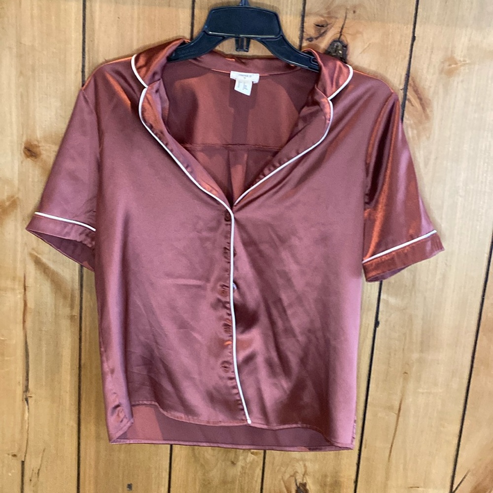 Silky pajama top